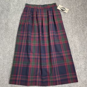 Vintage Miss Pendleton Skirt Size 8 100% Virgin Wool Plaid Pockets NEW W Tags